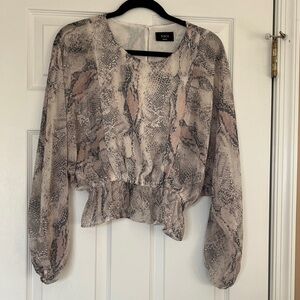 Vici Multicolor Snake Print Blouse